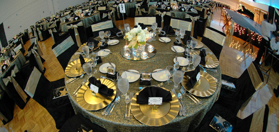 Table seating at a Major Donor's Banquet