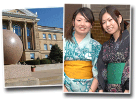 Students on campus.