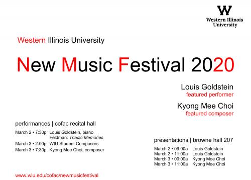 WIU New Music Festival Features Performer, Composer March 2-3 - Western