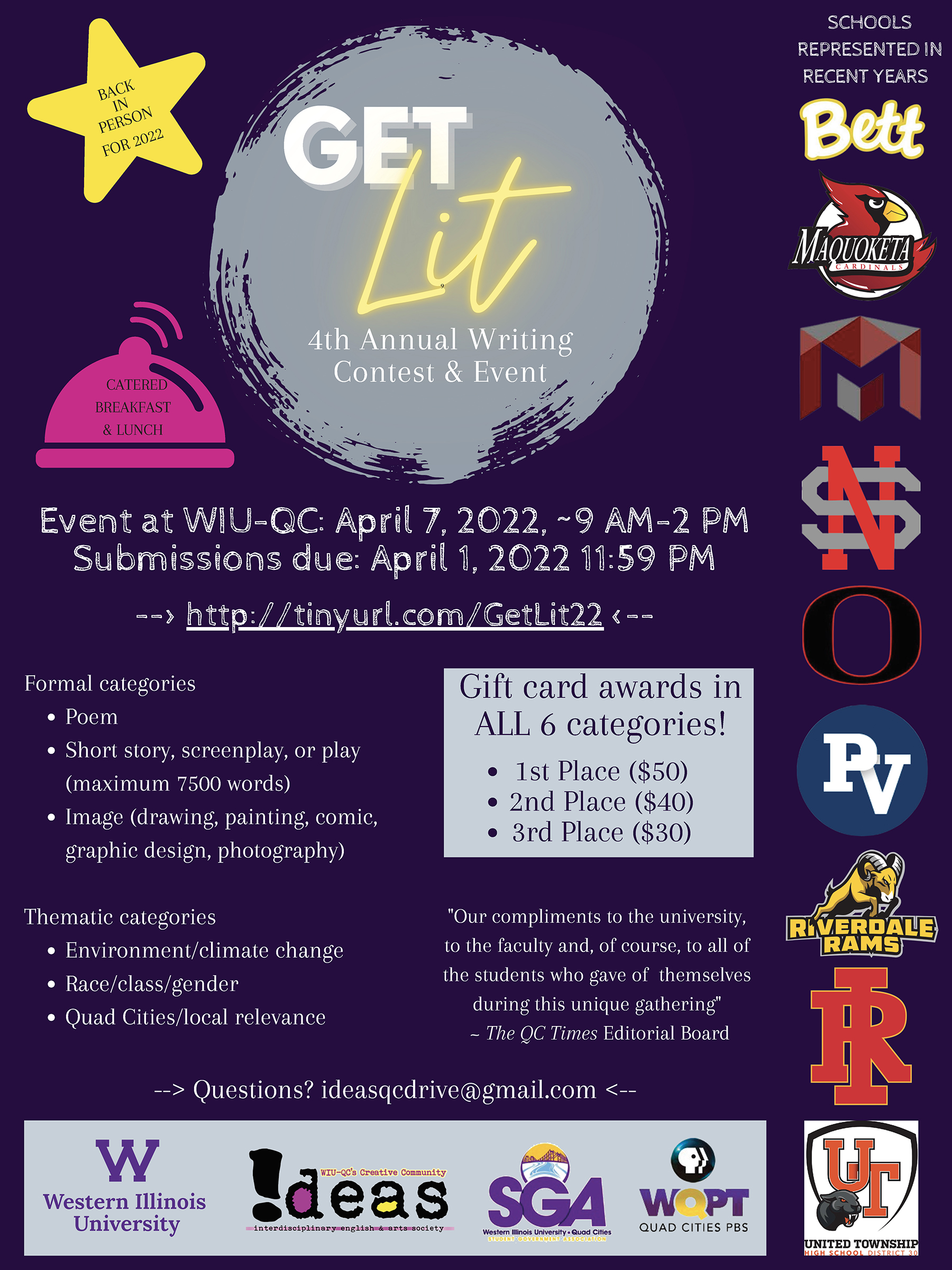 WIU to Host the Fourth Annual Get Lit Event WIU News