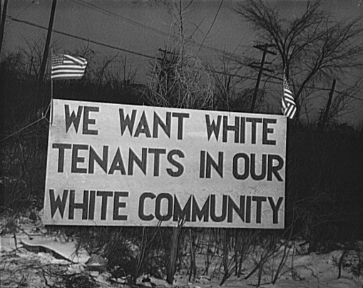 Photo of Signage depicting support of white tenancy