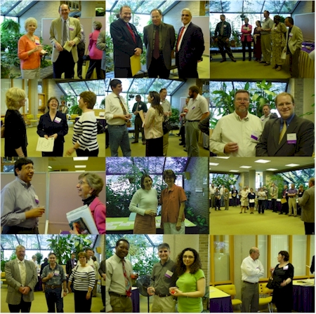 Collage of photos from the 2005 author’s reception.