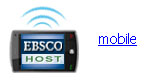 Screenshot of the mobile link which has an Illistration of a mobile device and the text EBSCO HOST.