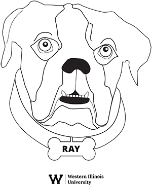 Line art of Ray's head
