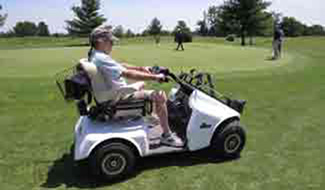 Driving accessible golf cart