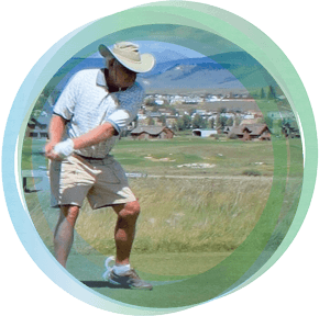 John Colgate golfing