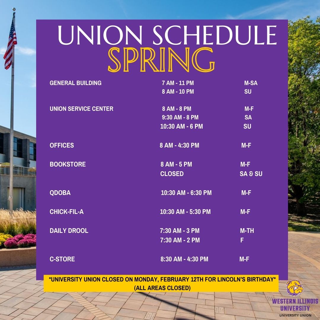 Union Spring Semester Schedule