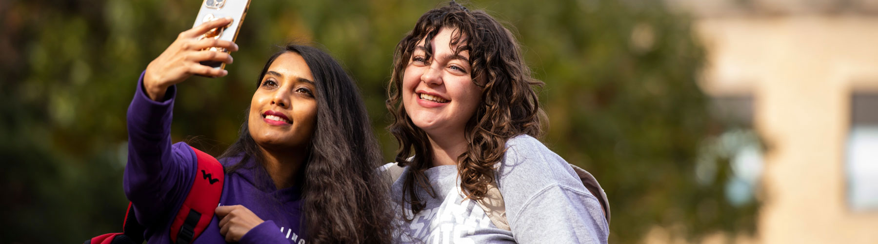 two students taking a selfie