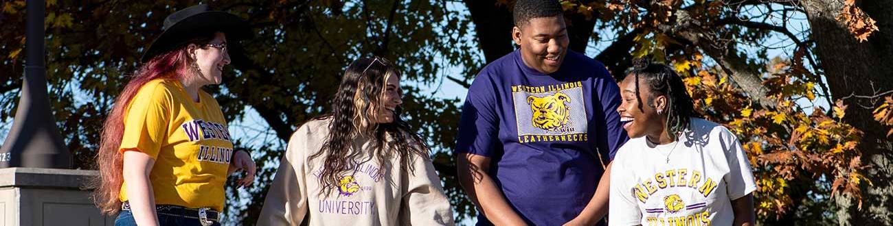 WIU Students walking together