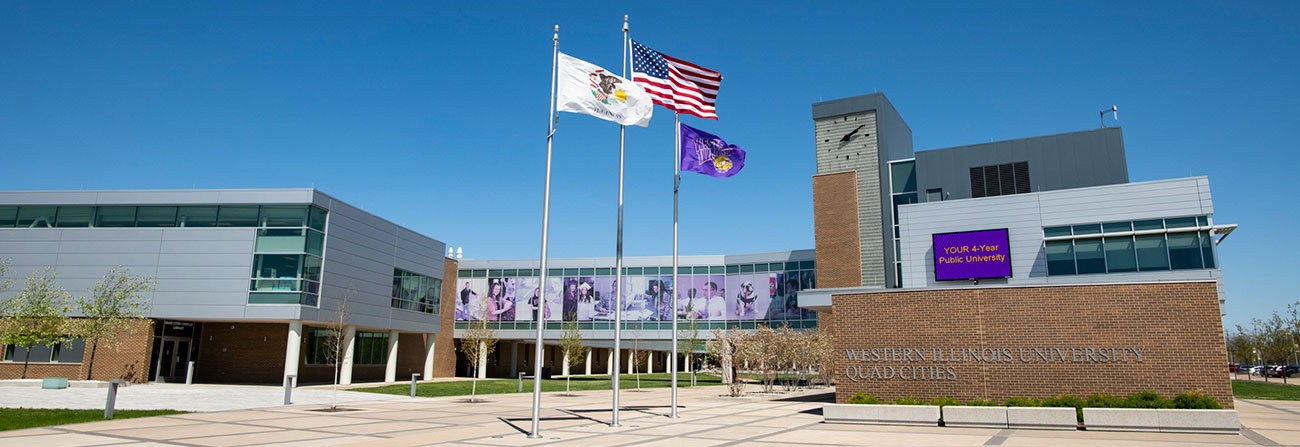 photo of front of WIU QC Campus building