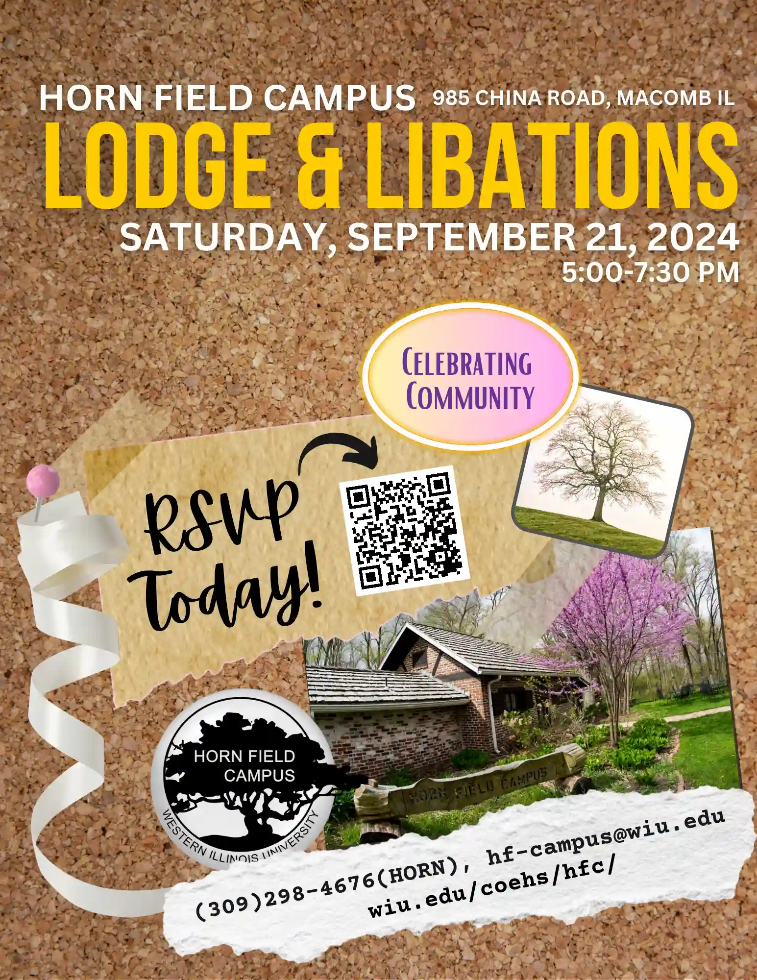 Lodge and Libations Flyer