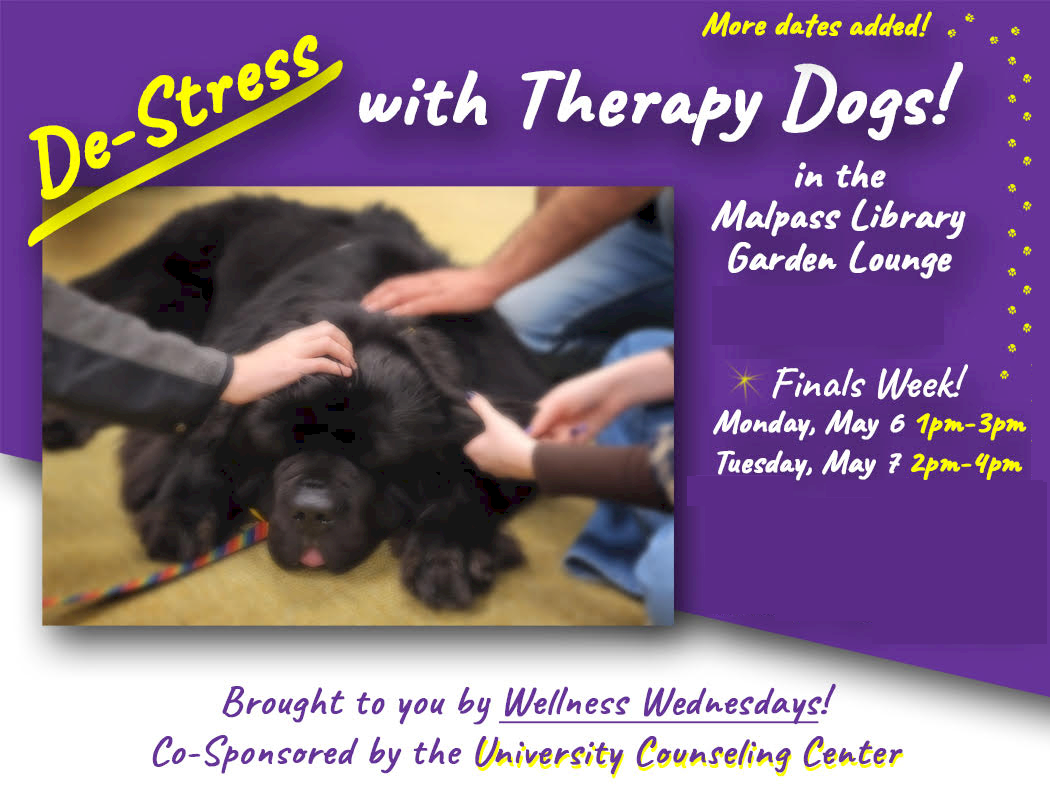 WIU Libraries -- Therapy Dogs!