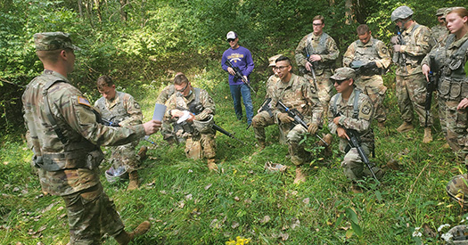 ROTC Cadets in the woods