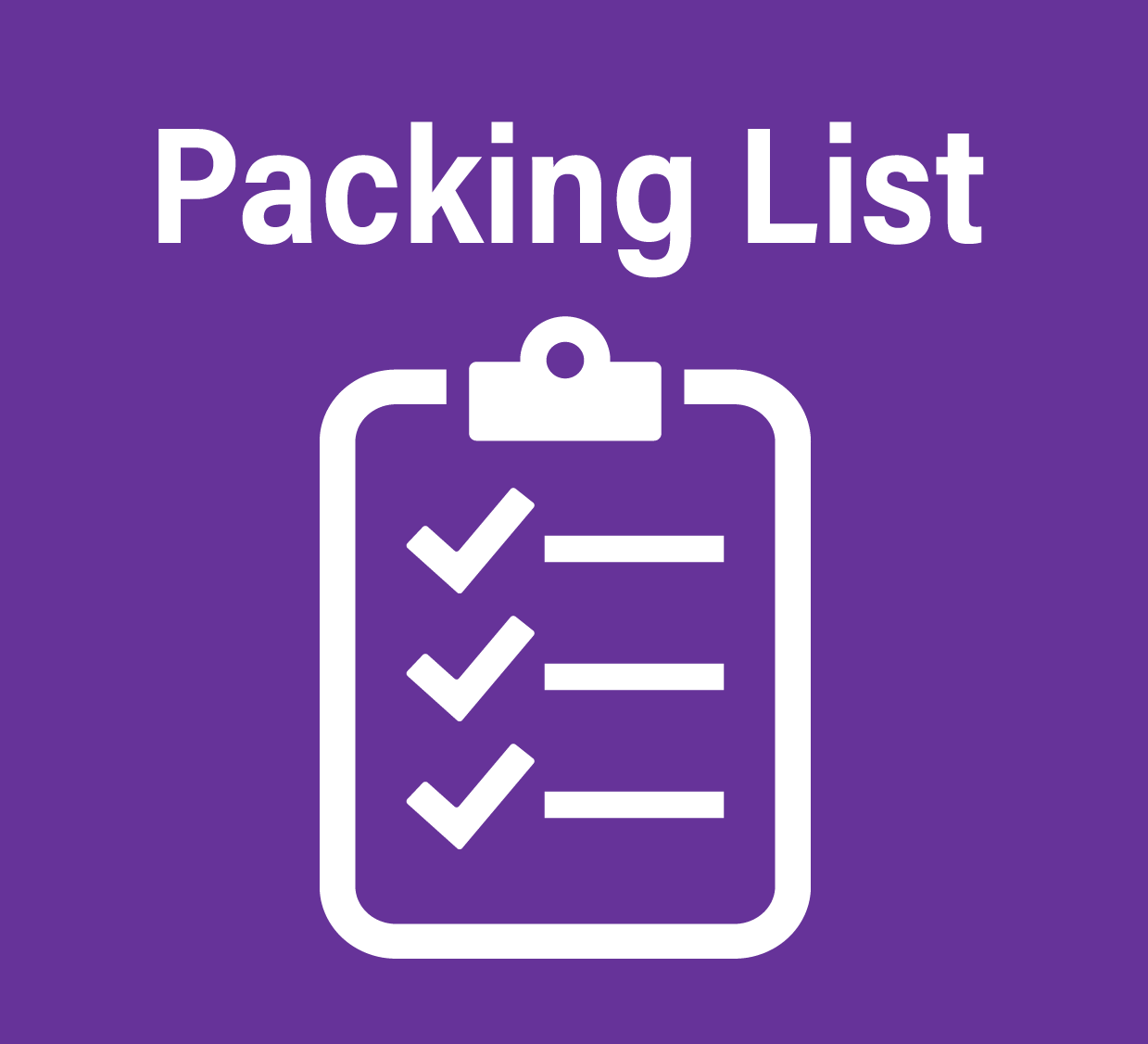 Packing List Button